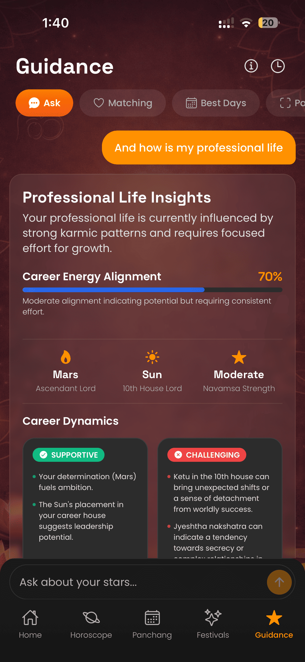 Ask mode with prime study window